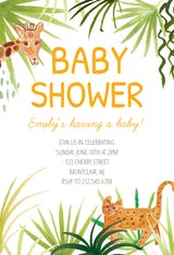 Safari - Invitación Para Baby Shower